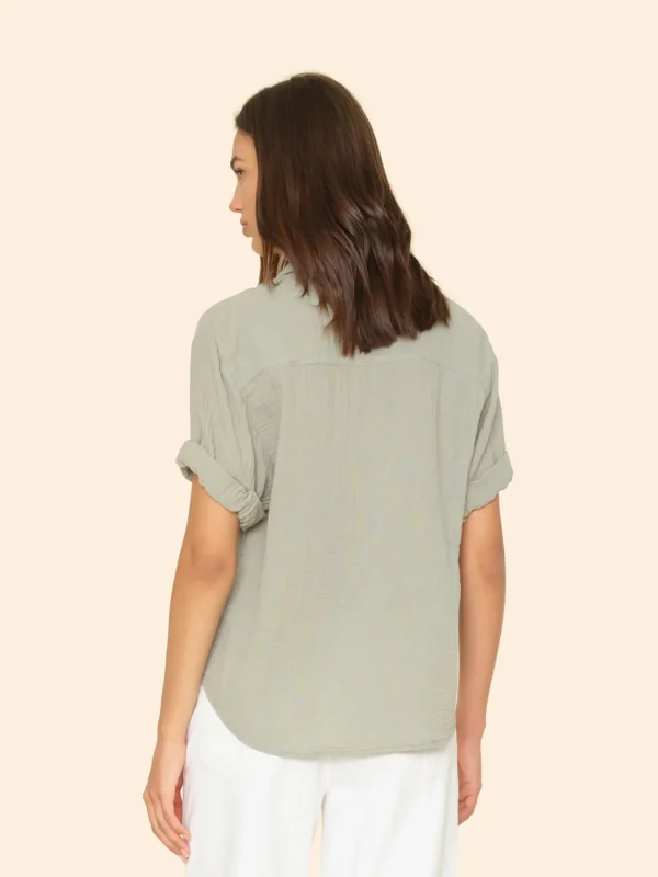 Shirts + Tops | Xirena Cruz Top Aqua Grey