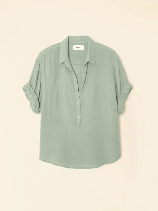 Shirts + Tops | Xirena Cruz Top Aqua Grey