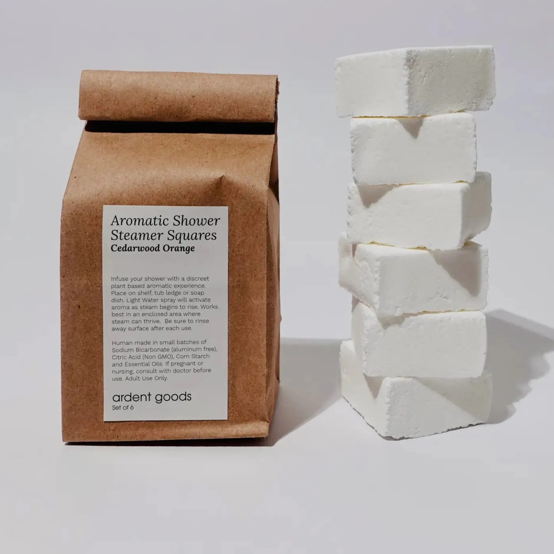 cedar_orange_shower_steam_1.webp Beauty | Ardent Goods Cedar Orange Shower Steamers