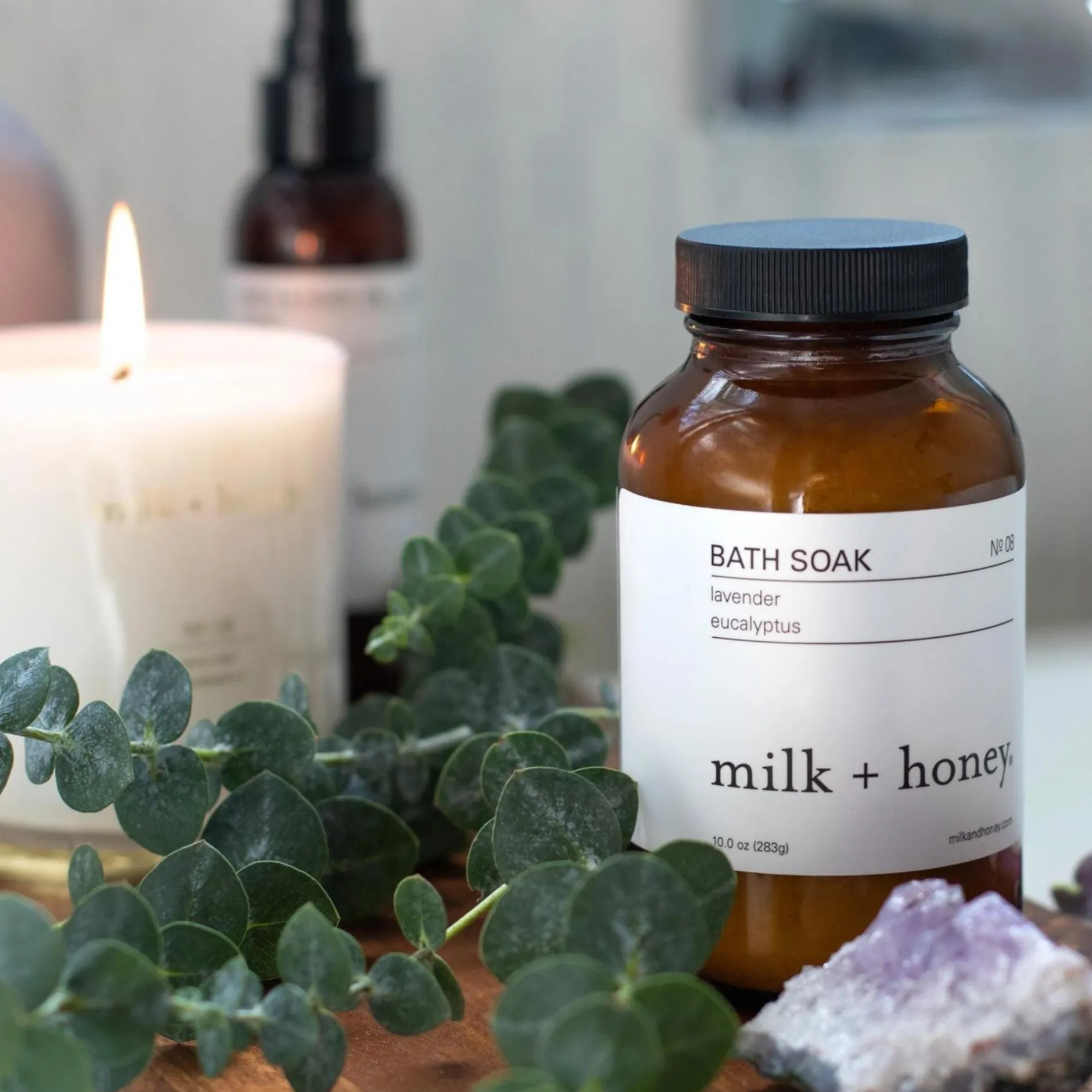 milk__honey_bath_soak_ble_1.webp Beauty | Milk + Honey Bath Soak Blend Nº 08: Lavender + Eucalyptus