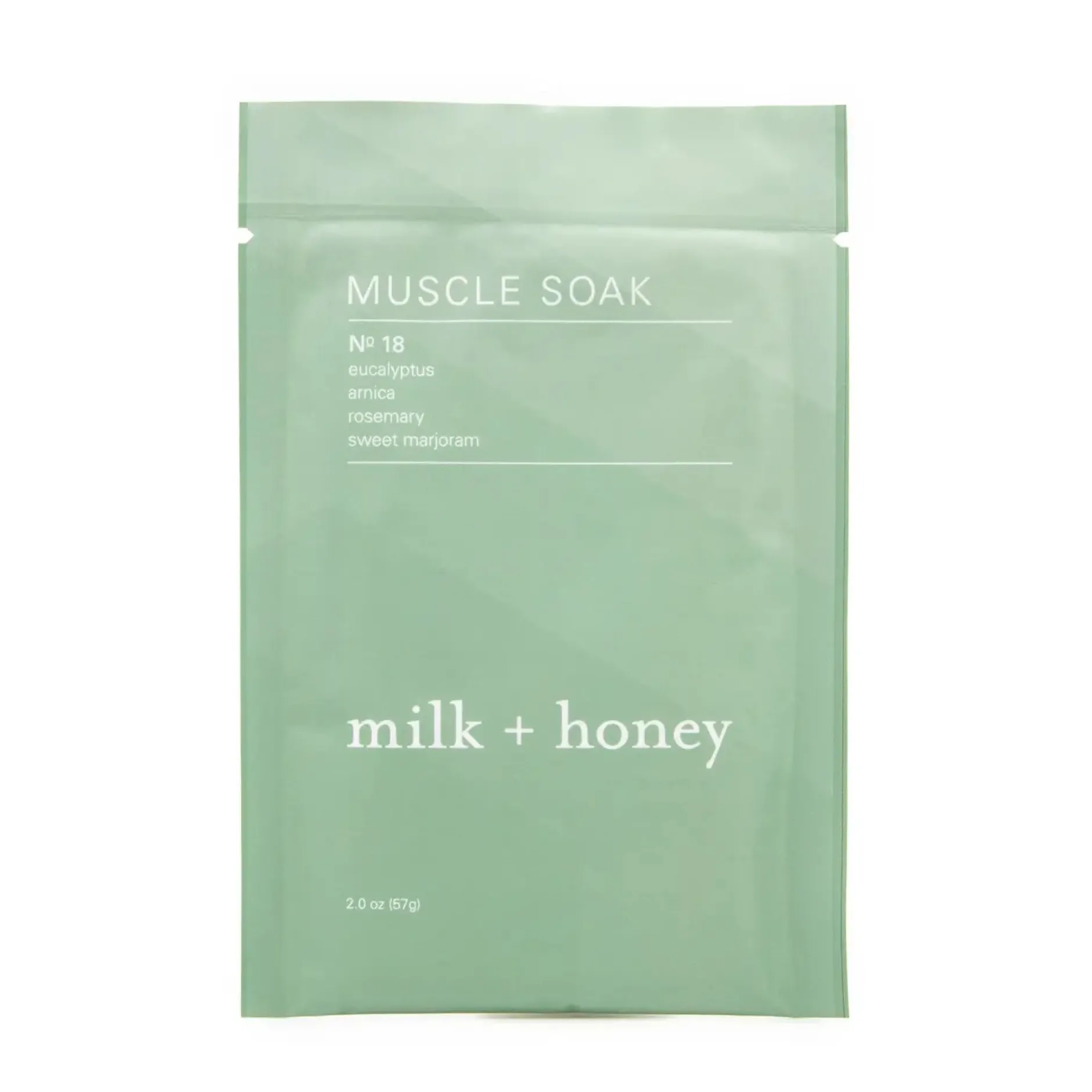 milk__honey_muscle_soak_n_0.webp Beauty | Milk + Honey Muscle Soak Nº 18: Eucalyptus, Arnica, Rosemary, Sweet Ma